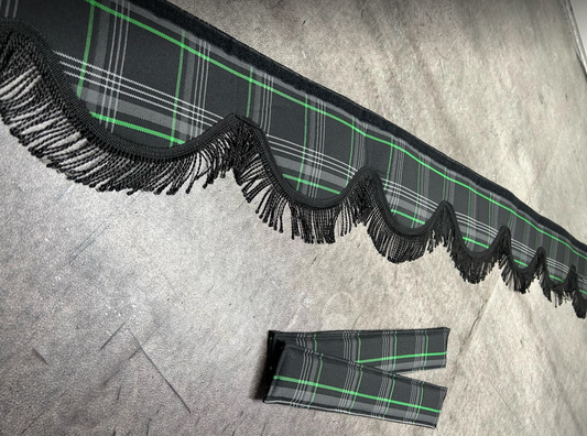 GTI Plaid Green - Dutch Pelmet  and velcro ties